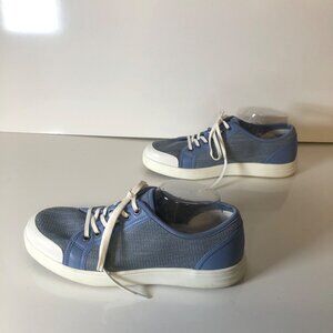 Traq by Alegria Blue Fabric Sneakers Womens 10.5 - 11 Laced Casual Shoe